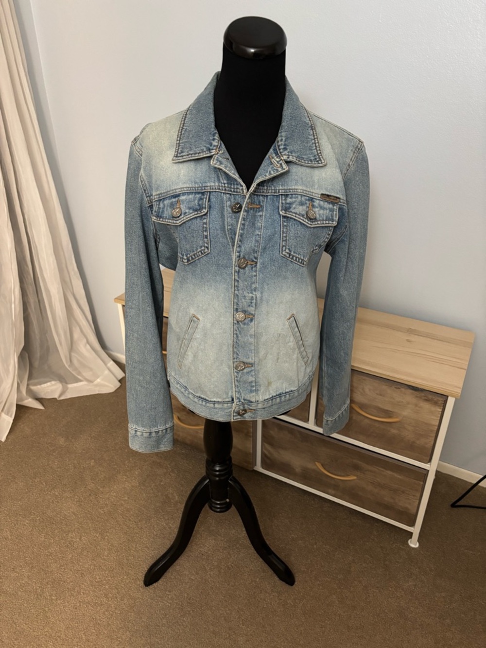 Calvin Klein Jeans Light Blue Washed Denim Jacket